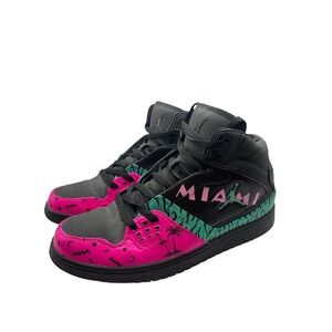 Nike Air Jordan Custom Miami Vice Heat Dolphins Men's Sneaker Shoe Size 9.5